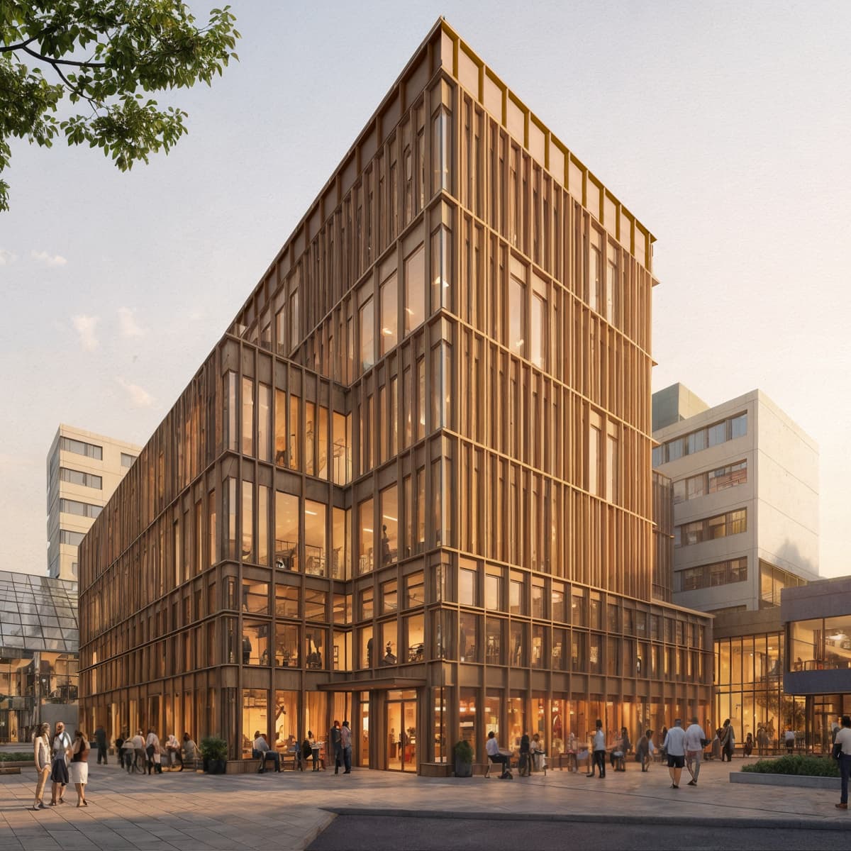 Visionsbild över Banken 11 och 17 i Solna Centrum