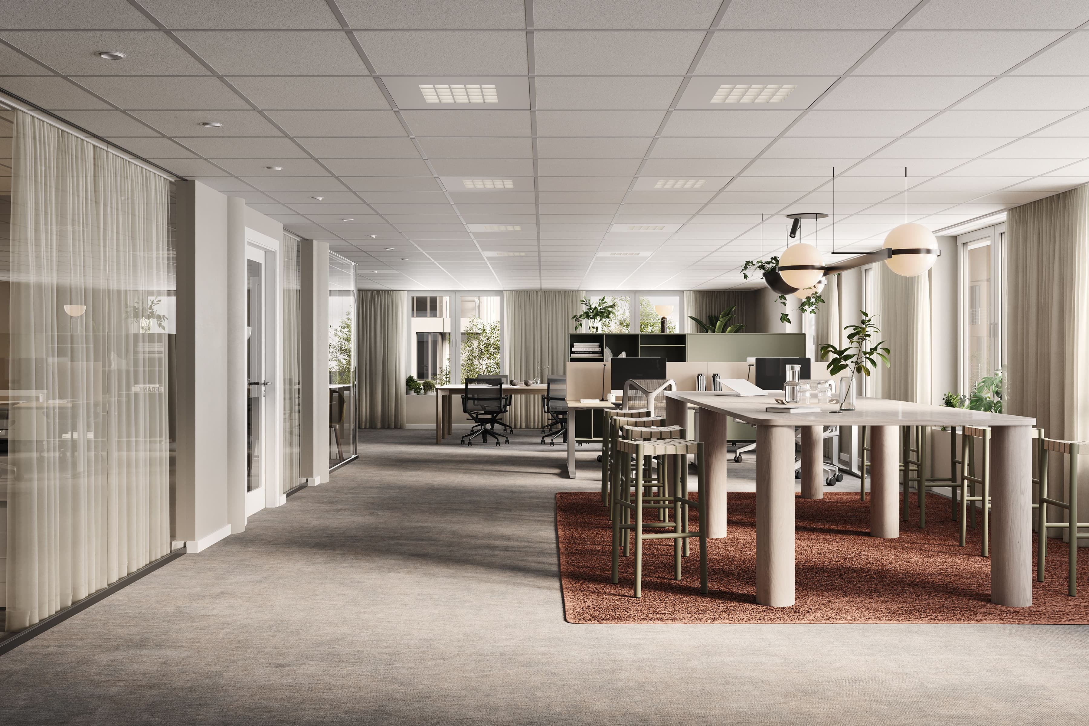 Rendering kontorslokal